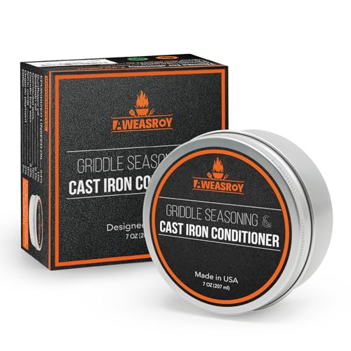 Comparison: Best Oil For Seasoning A Griddle 7 AWEASROY Griddle Seasoning for Blackstone and Cast Iron and Carbon Steel Seasoning, Maintain a Cleaner Non-Stick Skillet, 7 Ounce