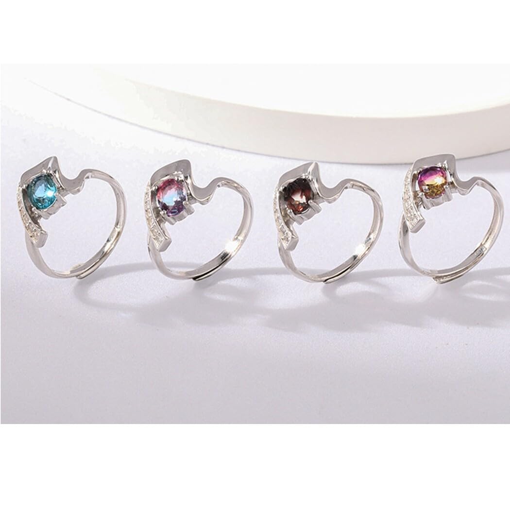 Anillo de joyería para mujer: accesorio de dedo midi ajustable con diamantes de imitación, Metal no precioso