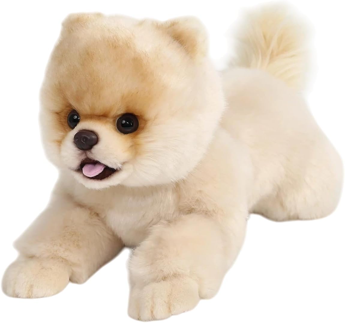16 Inch- Pomeranian Stuffed Animals Toy Dog,Plush Puppy Realistic Cute Toy Dog Present Gift for Girls Boys