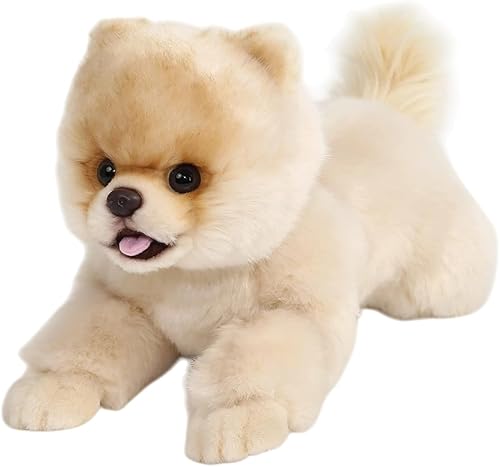 Miniatura 14 de CU-MATE Perro de peluche Husky Siberiano de 15.7 pulgadas, simulación de animal realista y natural, suave, hecho a mano, juguete de peluche de perro