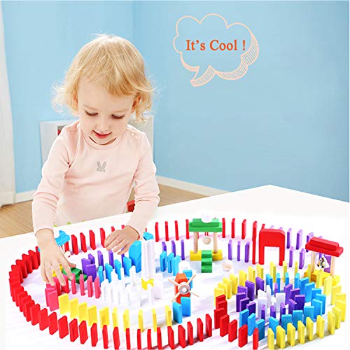 Juego de tren magnético con dominós de madera para niños miniatura 6