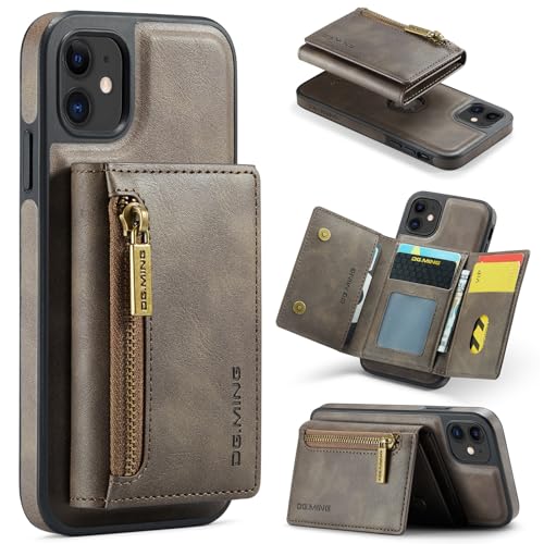 Étui de protection portefeuille magnétique en cuir pour iPhone 11