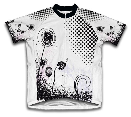 ScudoPro Rotating Flower Short Sleeve Cycling Jersey for Women - Size 2XL