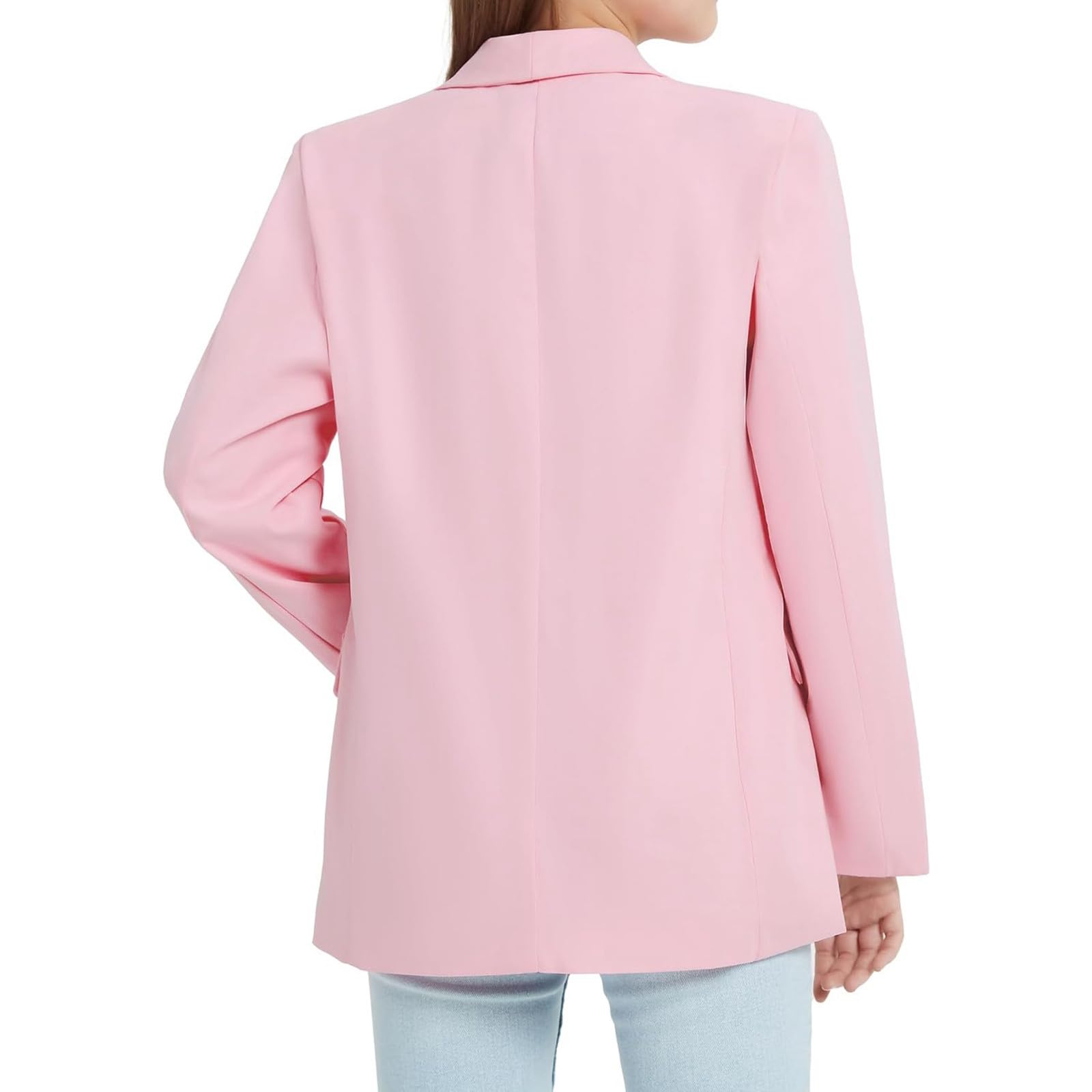 Chaqueta de traje para niña manga larga cuello solapa doble bolsillo lateral abierta formal 3 años