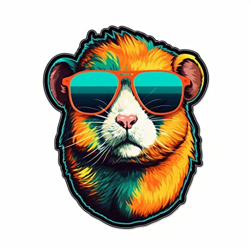 Image of Yoonek Graphics Hamster Vinyl Decal Sticker for Car, Laptop, Tumbler, More. #005545