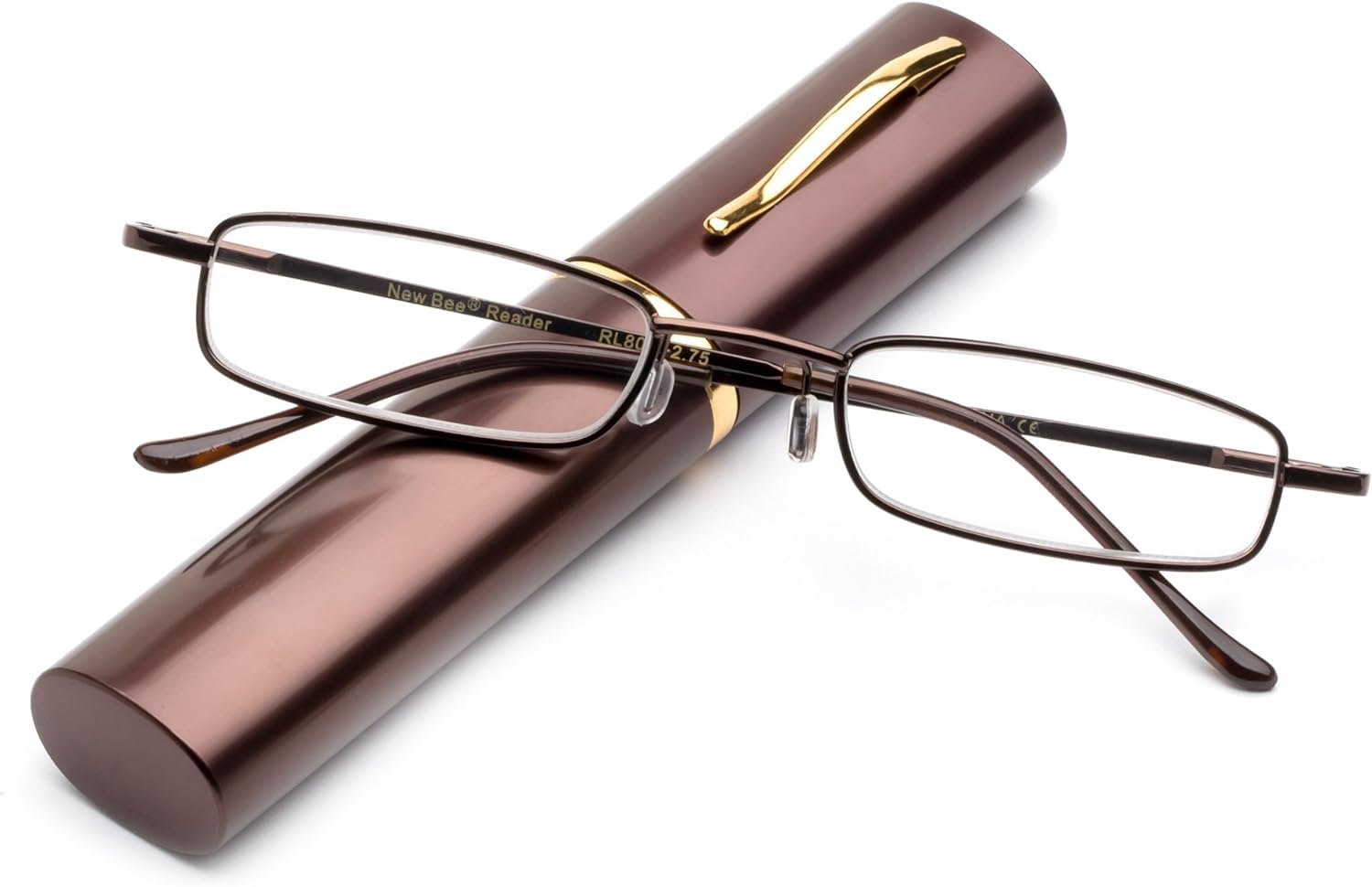 Eyeka Reading Glasses Brown Metal Frame Pen Style Case & Cleaning Cloth +1.00,+1.25,+1.50,+1.75,+2.00,+2.25,+2.50,+2.75,+3.00 (B0D6GRHS5D) Amazon Price History, Amazon Price Tracker