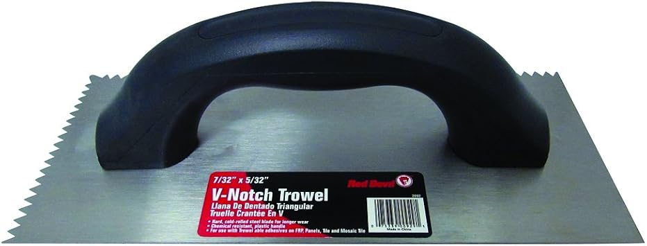 Red Devil 2092 7/32 inch x 5/32 inch V Notch Trowel