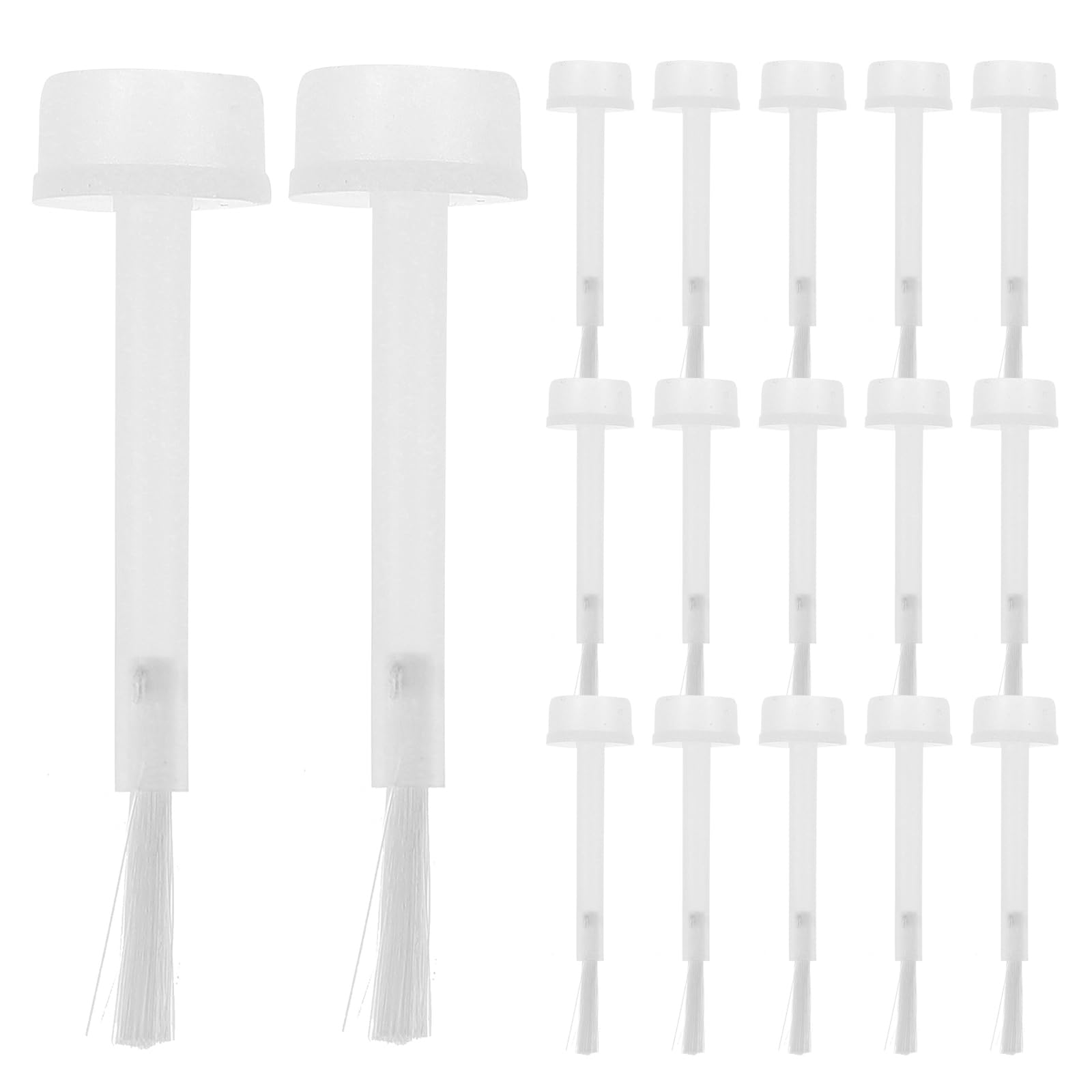 minkissy 100pcs Replacement Nail Gel Brush Nail Polish Brush Soft Brush Head Gel Liquid Dipping Brush for DIY Nail Art Home Salon (White)