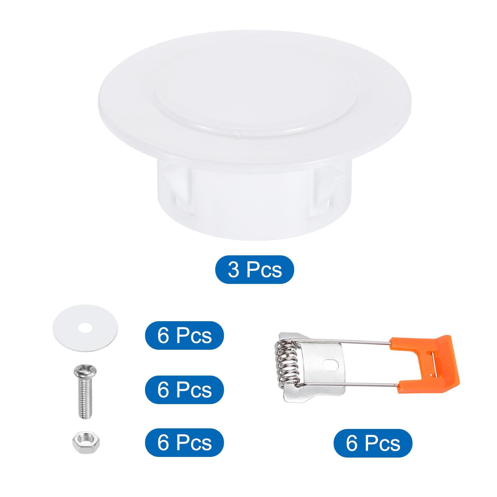 PATIKIL 3Pack 3.1" Spring Ceiling Cover Plate - Image 3