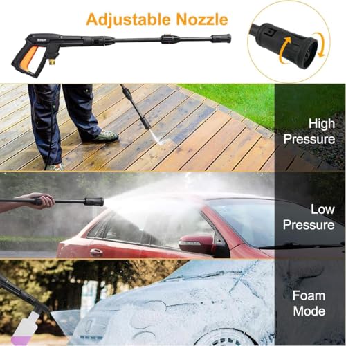 Image of IBELL SMART1400 High Pressure Washer, 1400W Motor, 120 Bar Car Washer High Pressure Gun, 6.0 L /Min Flow, 5M Hose, Portable Pressure Washer for Car, Bike, Home & Outdoor Cleaning