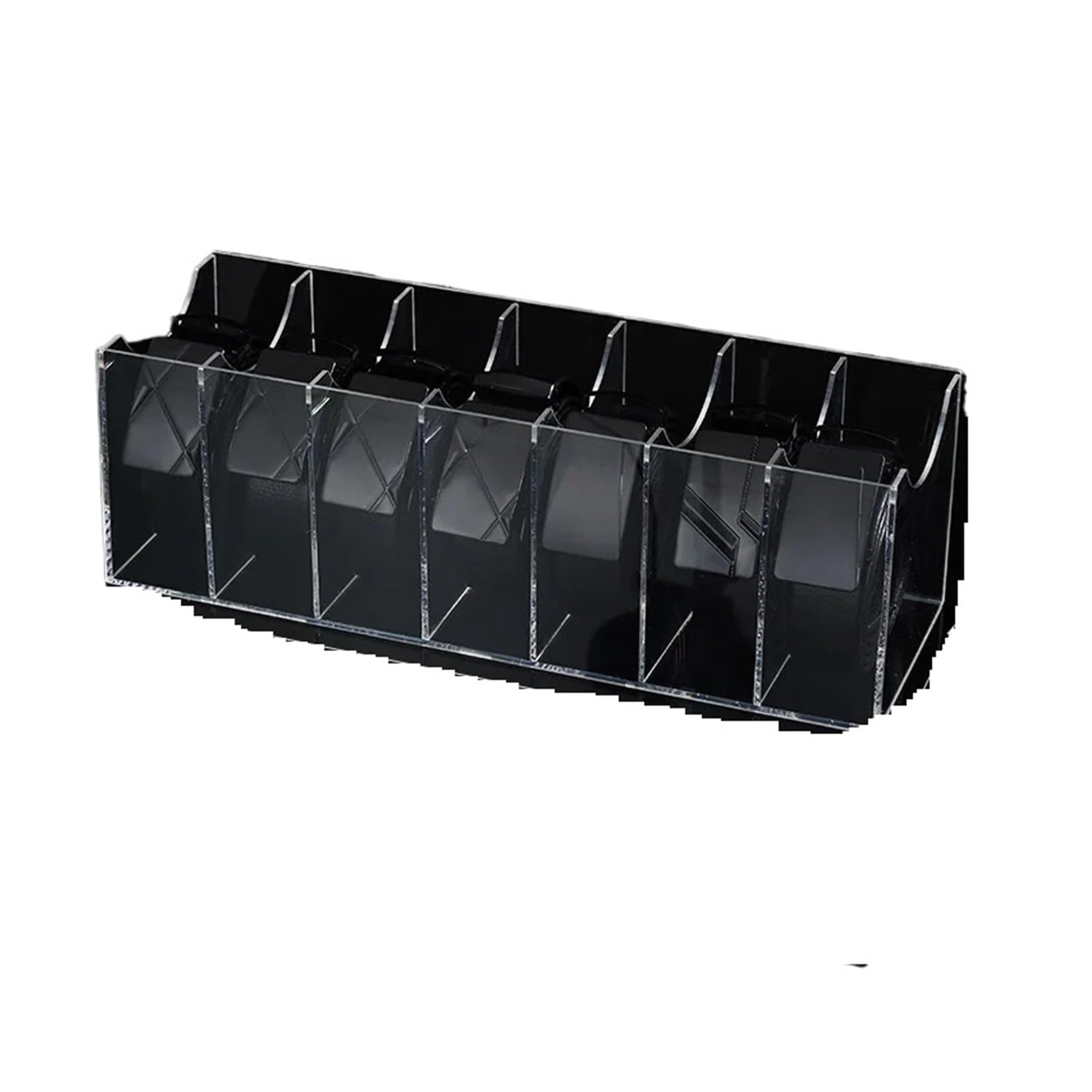 Belt Organizer Acrylic Belt Organizer, 2/3/5/7 Compartments Container Storage Holder, Clear Display Case for Closet Tie and Bow(7-grid)