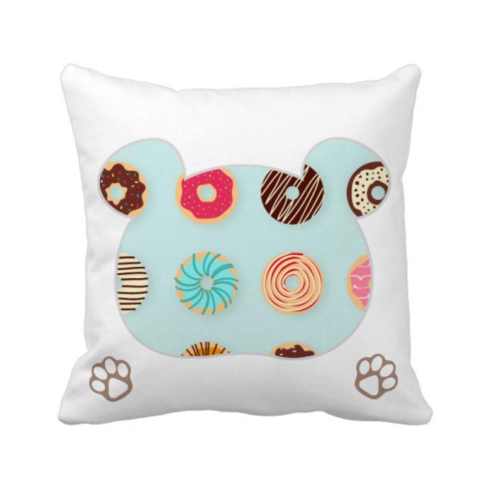 Housse de coussin carrée ours Donut Group textile haut de gamme