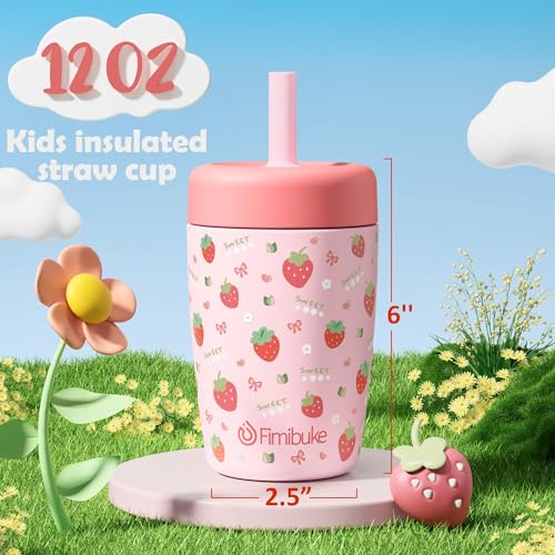 Image of Fimibuke Toddler Cups Spill Proof, 12 OZ Sippy Cup for Toddler Water Bottle