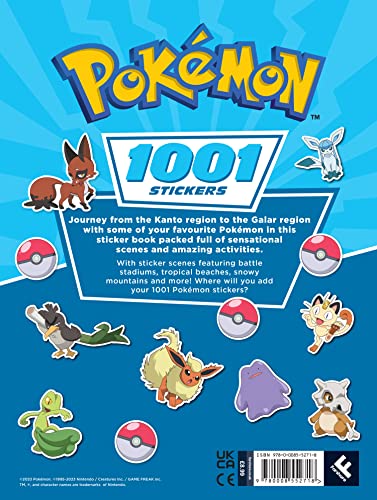 Pokemon: 1001 Stickers: NEW for 2023 The ultimate sticker book for Pokémon fans.