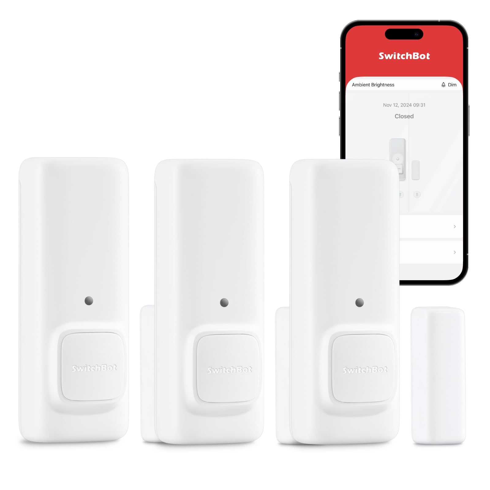 SwitchBot Sistema inalámbrico de Seguridad para el hogar, Detector de interruptores de Puertas y Ventanas con Alarma, añade SwitchBot Hub para Hacerlo Compatible con Alexa (3)