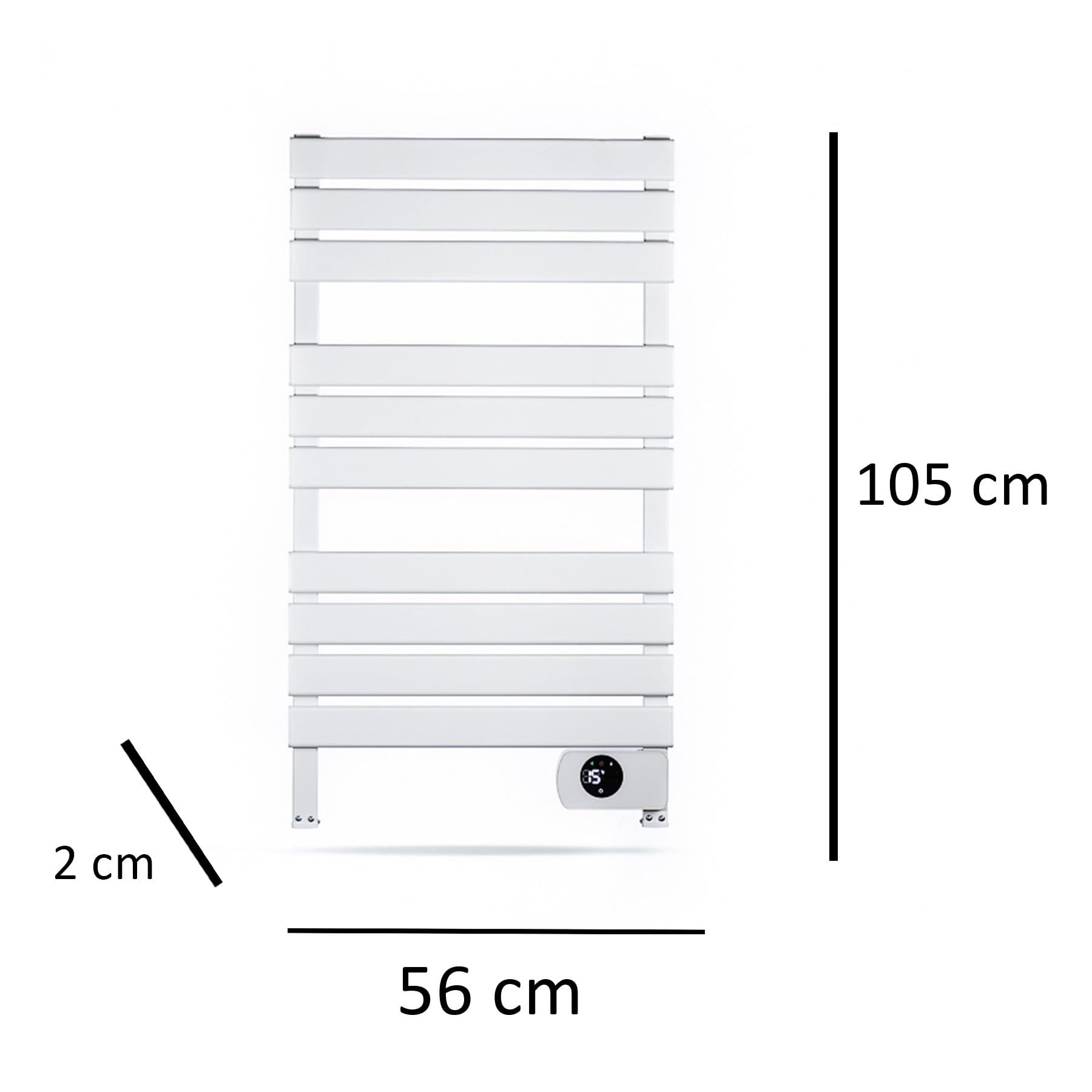 ECODE® Toallero Electrico de Baño con WiFi y Patas, Programable, Pantalla LED, Secatoallas, Control App Tuya - Radiador Secador Calienta Toallas con Termostato, Protección IP24, 500W, Blanco