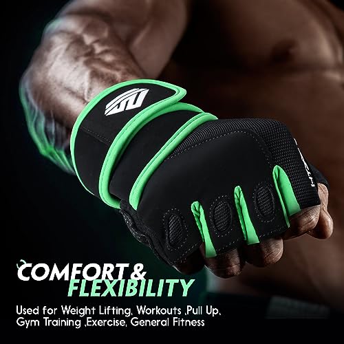 Image of Workout Gloves Gym Gloves Weight Lifting Gloves for Men Women with Full Palm Pad,Strong Wrist Wraps Support,Enhanced Grip,for Fitness,Training,Weightlifting,Exercise