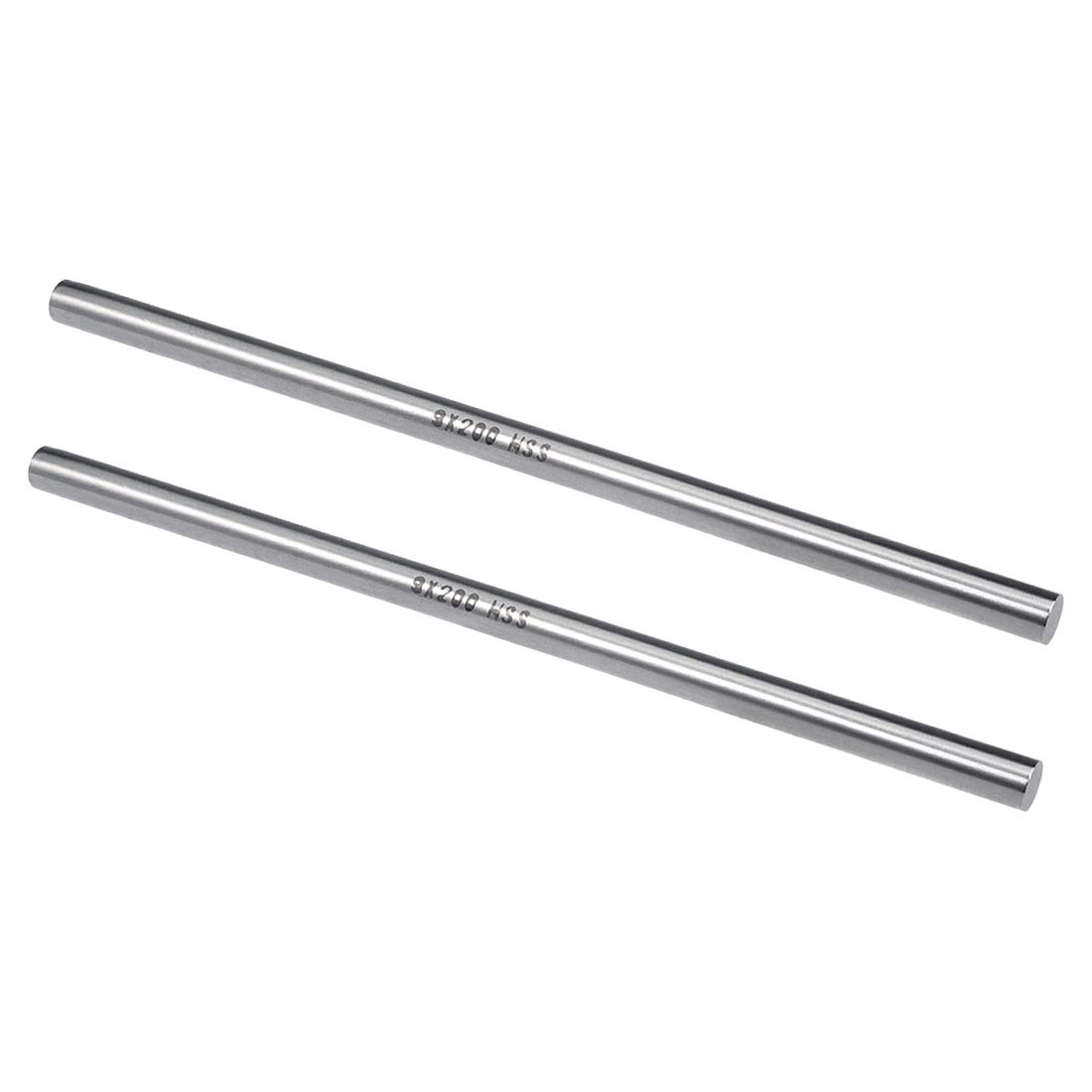 uxcell Round Steel Rod, 9mm HSS Lathe Bar Stock Tool 200mm Long, for Shaft Gear Drill Lathes Boring Machine Turning Miniature Axle, Cylindrical Pin DIY Craft Tool, 2pcs