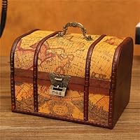 Amazon｜Xabelle アンティーク 木製 小型箱 蓋付きレトロ 小物入れ