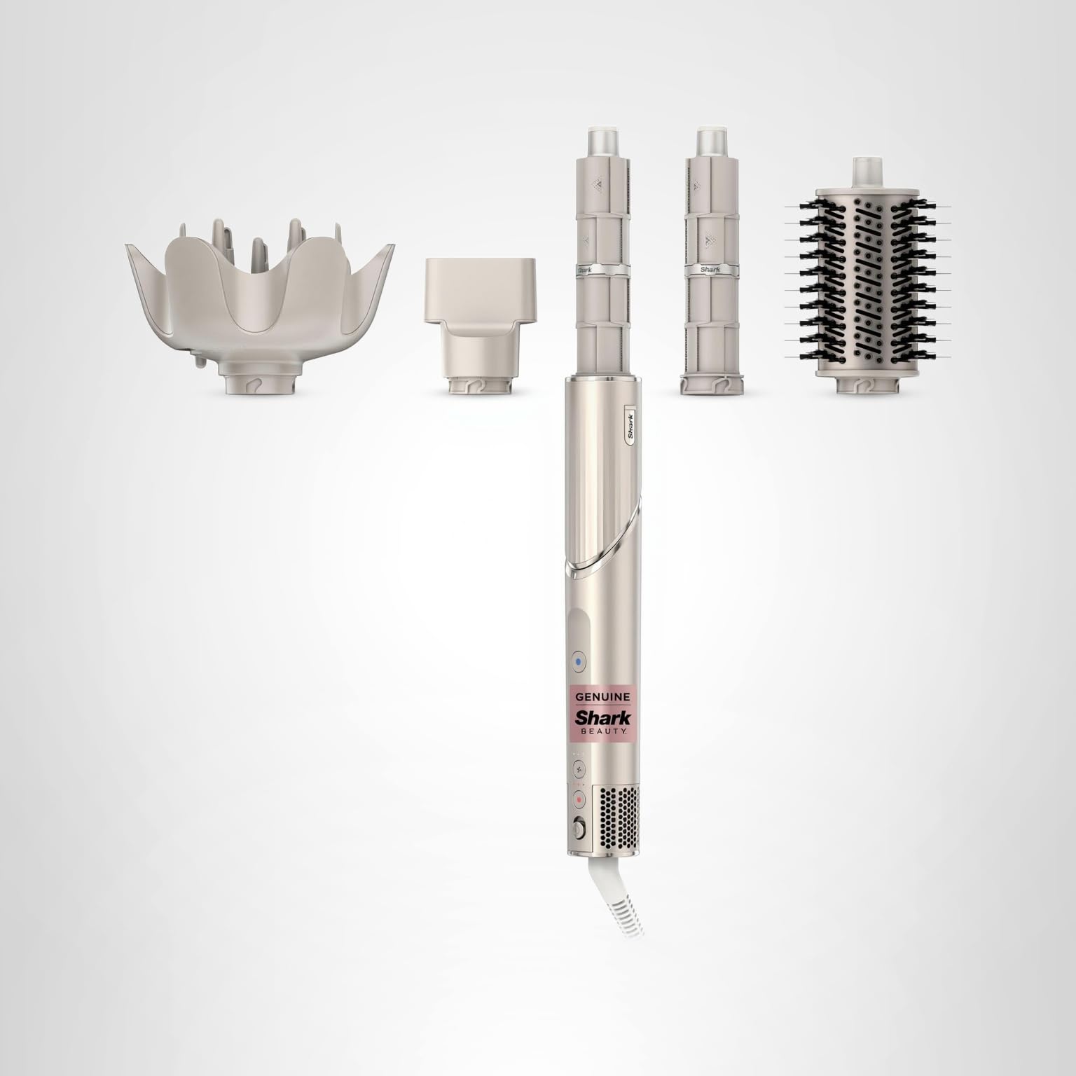 Shark HD435 FlexStyle Air Styling & Drying System, Powerful Hair Blow Dryer & Multi-Styler with Auto-Wrap Curlers, Curl-Defining Diffuser, Oval Brush, & Concentrator Attachment, Stone: Flexstyle-Curly & Coily Hair