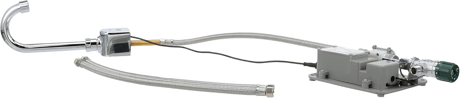 Intelli-Flo EZ Electronic Deck Mount Faucet with 3-1/2" Rigid Gooseneck Spout, Thermostatic Mixing Valve, 1.5 GPM Laminar Flow, Vandal-Resistant
