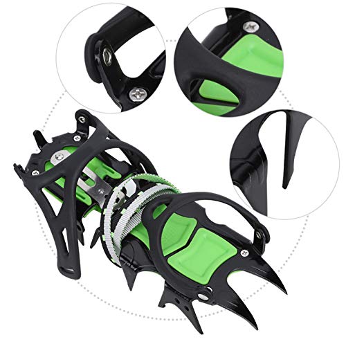Ice Crampons， Ice Cleats Crampons Traction 14 Teeth Traction Snow Grips Ice Crampons Ice Snow Traction Cleats Winter Safe, For Men Shoes Boots Walking Climbing Jogging Mountaineering #TOP7