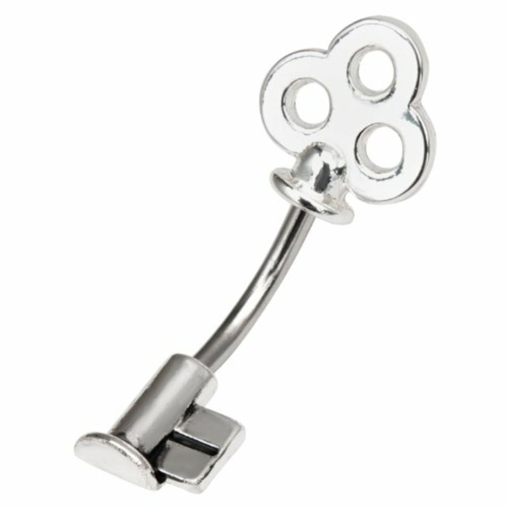 Belly Button Ring Navel in N Out Split Skeleton Key 316L 14 Gauge