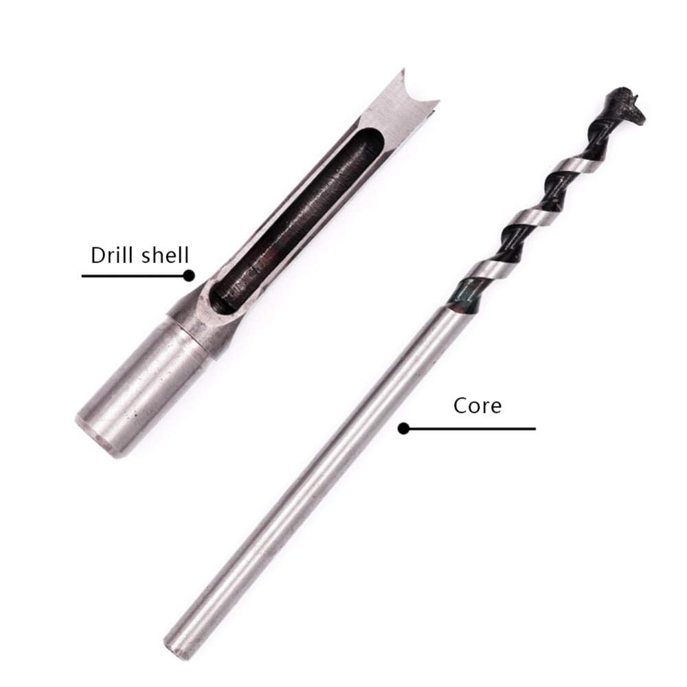4-teiliges Vierkantbohrer-Set – 1/4, 5/16, 3/8, 1/2 Zoll, Für Holz, Hochgeschwindigkeitsstahl