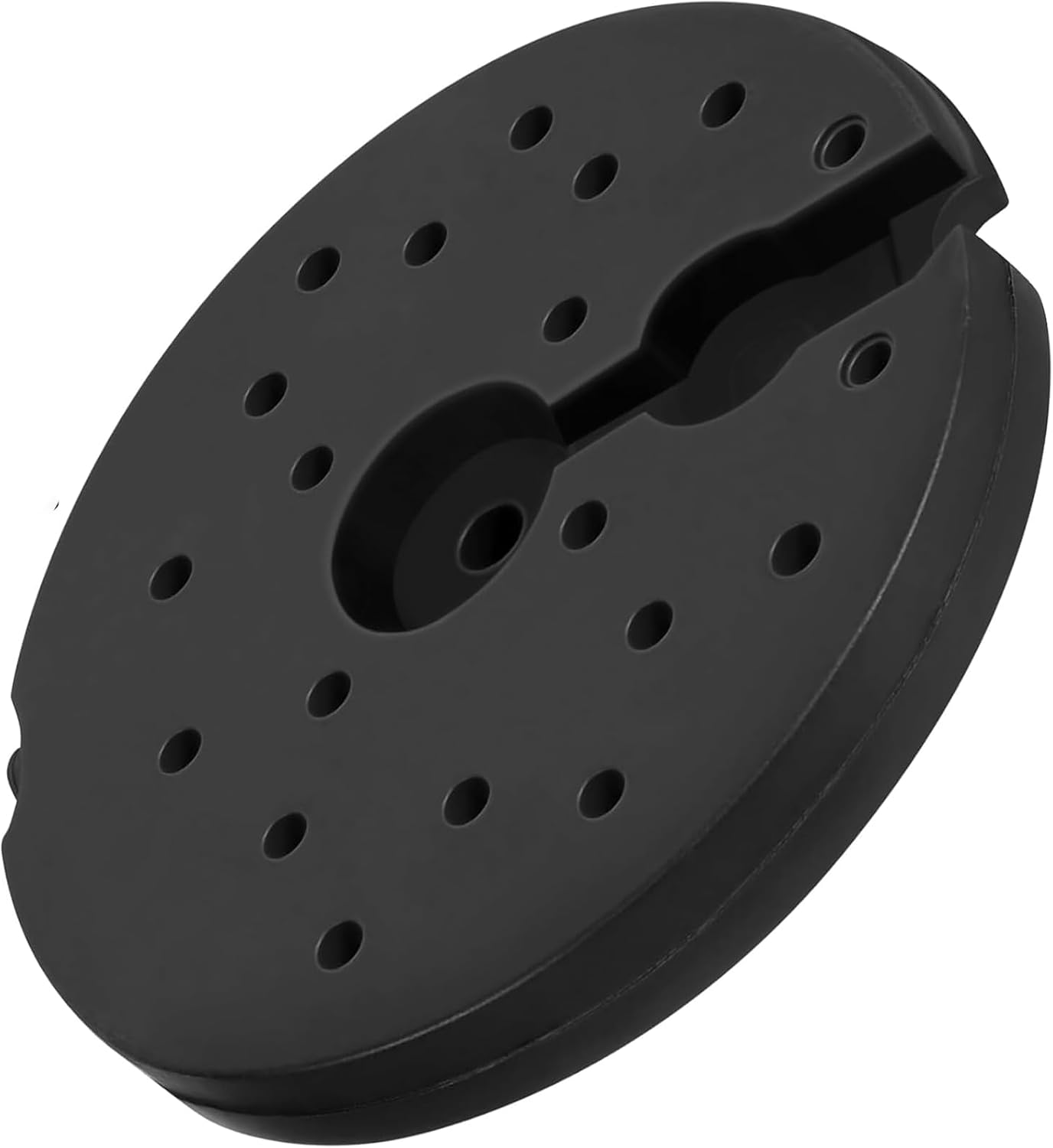 5.95Lb Round Plastic Floor Lamp Base Weight, 9.3 Inch Black Weighted Disc for Home Living Room Bedroom Lighting