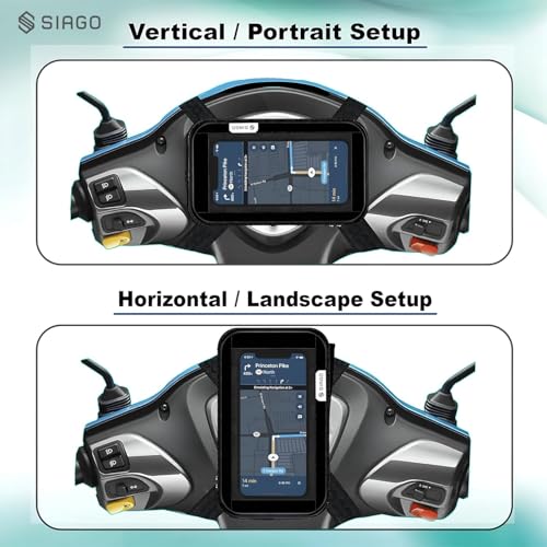 Image of SHAH BROTHERS Premium Mobile Holder for Scooty /Motorcycle | Universal Water-Resistant Phone Pouch | 360 Swivel & Adjustable Fit for Activa & All Scooters | Hands-Free Navigation | Smoky Black