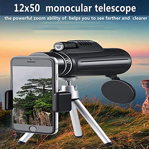 Telescopio monocular portátil compacto con trípode y clip para teléfono miniatura 2