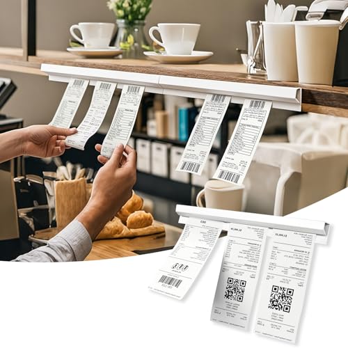 2 Piezas Comandero Hosteleria, Porta Comandas Hosteleria, 30cm Barra Porta Comandas, Porta Cuentas Restaurante, Autoadhesiva Soporte Comandas para Restaurante, Cafeterías, Cocina, Bares