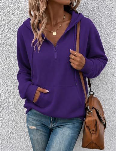 Image of Zeagoo Hoodies for Women Half Zip Up Oversized Sweatshirt Fall Clothes 2026