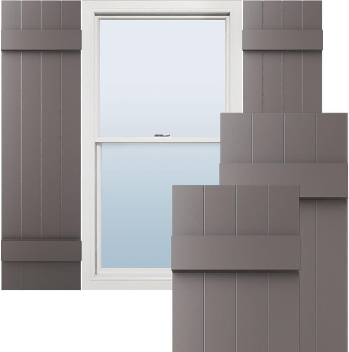 Lifetime Vinyl LJ4S14X04700MS Shutters (Per Pair) 14x47 Musket Brown