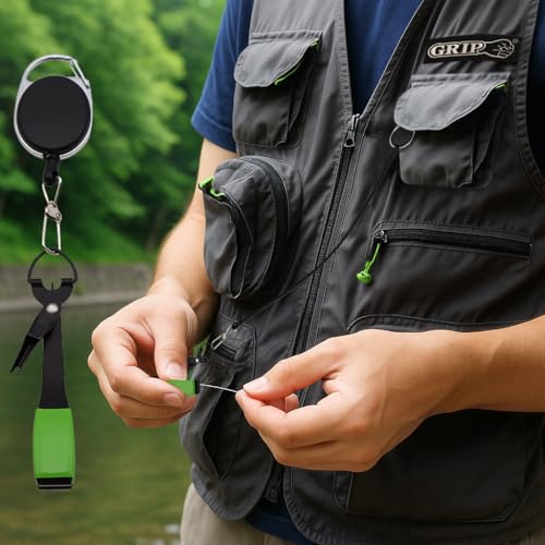 Juego de herramientas de pesca con mosca Grip con alicates de 3 piezas y cortaúñas mono 3