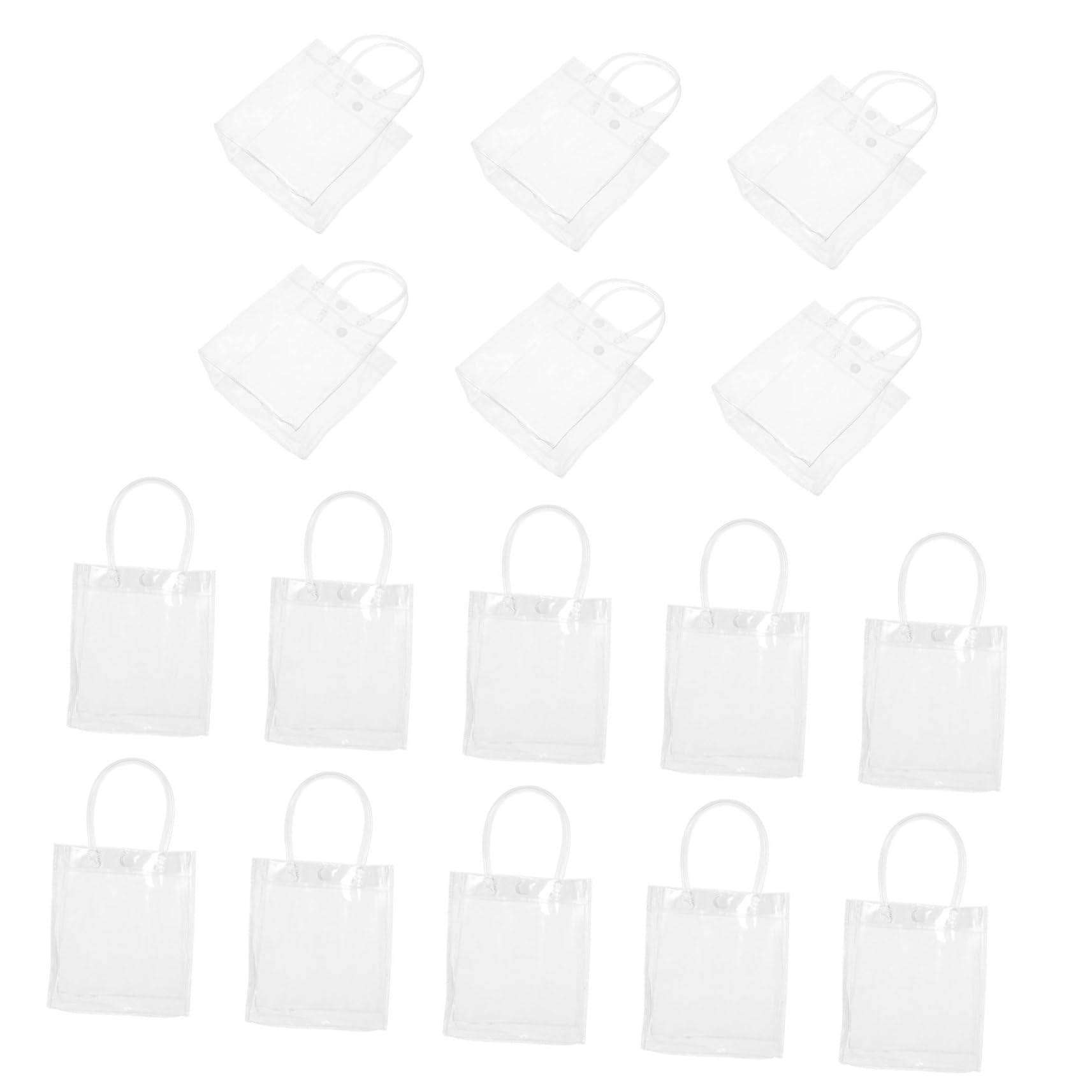 Gatuida Sacchetti Regalo 40 Pezzi in Pvc Trasparente con Manici e Chiusura a Scatto Eleganti e Sofisticati per Bomboniere e Occasioni Speciali