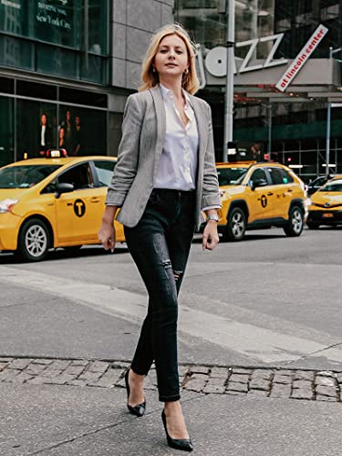 roswear Women's Ripped Skinny Curvy Jeans Distressed Stretch Ankle Denim Pants3