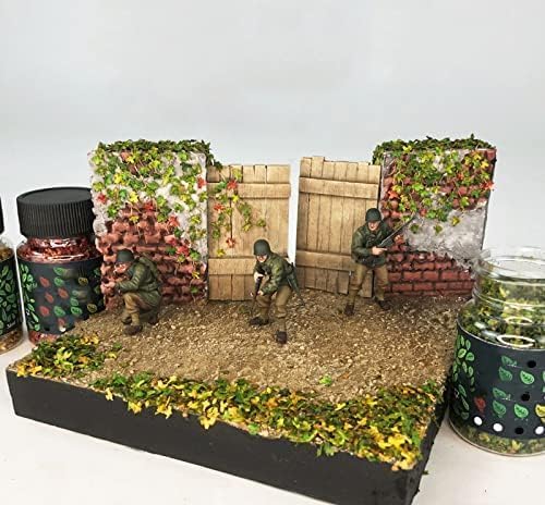 Warmtree Realistic Miniature Leaves Simulation Leaves for DIY Mini Model Railway Fairy Garden Architecture Diorama Scenery Landscape Layout Diorama Village Accessories, Pack of 4 - Image 4