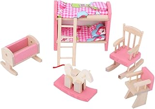 Doll House Furniture, Dollhouse Furniture Doll Accessory Mini 1:12 Doll House Furniture 1:12 Doll House Furniture for 1:12 Doll House Accessory(Children's bedroom)