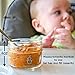 Sage Spoonfuls Make in Bulk Glass Baby Food Storage Containers - Dishwasher-Safe, Free of BPA, Phthalate, Lead, PVC, Clear, 4 Oz, Pack of 4 and 8 Oz, Pack of 2