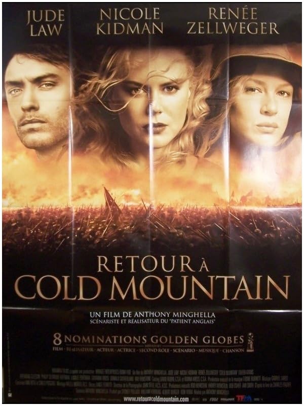 RETOUR A COLD MOUNTAIN Affiche Cinéma Originale Grand Format (156 x 116 cm Pliée) film 2004 Jude Law Nicole Kidman