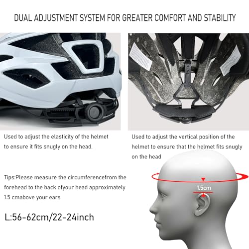 Bike Helmet for Adult Men Women with Multi-Mode Rear LED