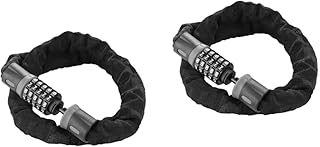 INOOMP 2pcs Bicycle Chain Lock Bike Lock Code Bike Security Cable Cycling Lock self Coiling Bike Lock Anti Coiled Bike Lock Bike Lock Strap Digit Bike Lock Nylon bar Motorcycle Lock