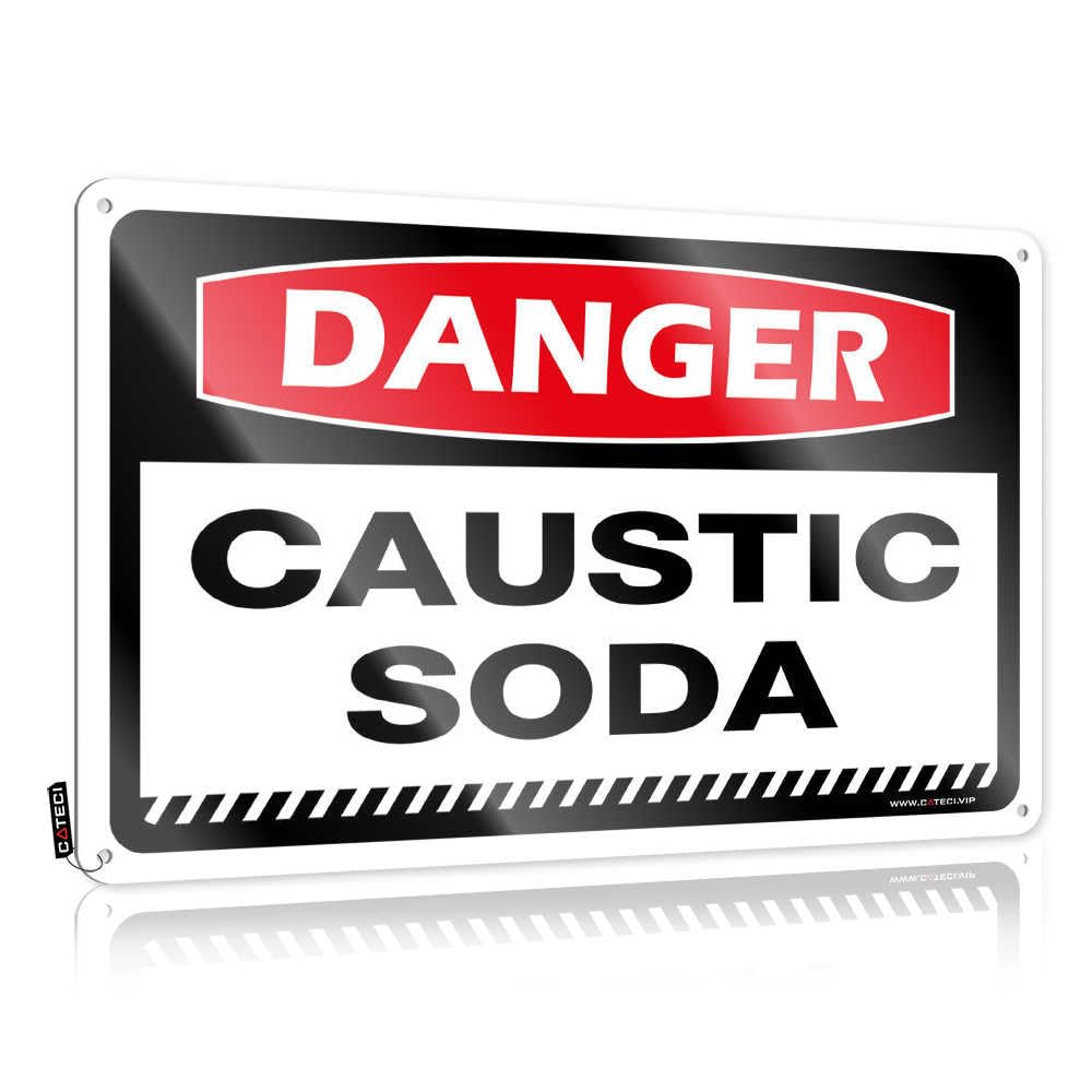 Fzfn Colour Danger Caustic Soda Bedroom Decorations Campers Hanging | Classy Funny Wall Signs Ideas Vintage Metal Wall Decor(30X40cm)