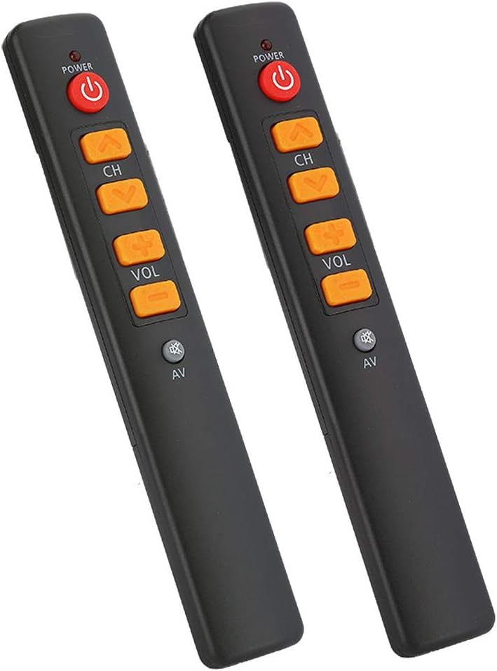 Big Button Learning Remote Control for Elderly,2Pack Universal Seniors