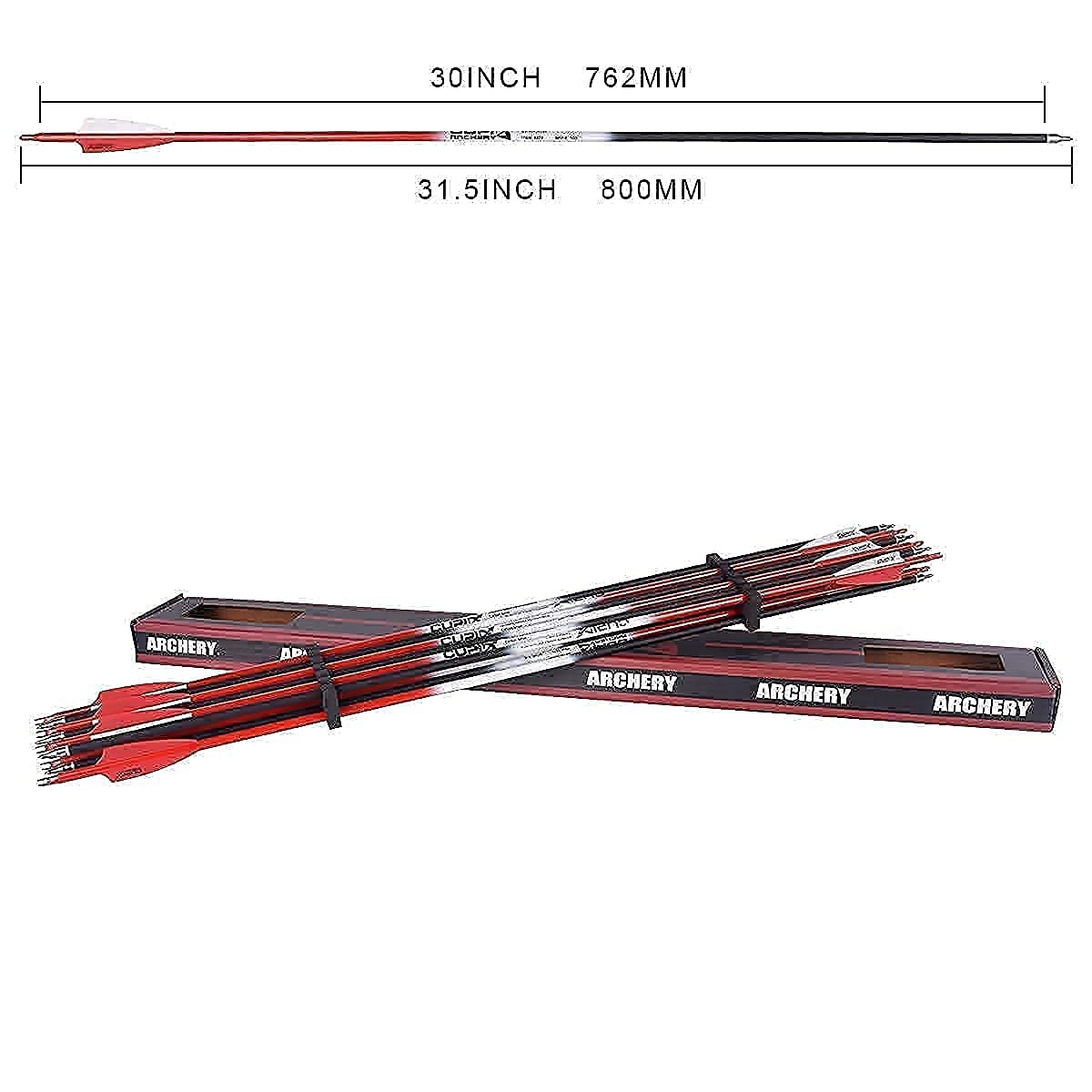 Flèches Arc Chasse Encolure Demi-lune Pack De 12 Flèches