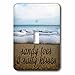 3dRose lsp_234525_1 SANDY TOES AND SALTY KISSES OCEAN BACKGROUND Toggle Switch