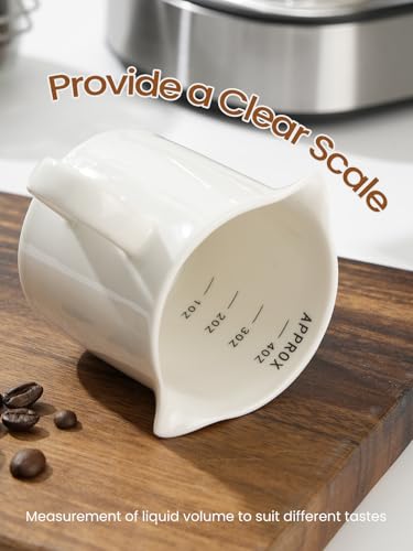 ABRUTY 5 OZ Ceramic Espresso Cups - Double Spout Shot Mug with Handle for Coffee and Syrup, Perfect for Espresso Machines - Image 4