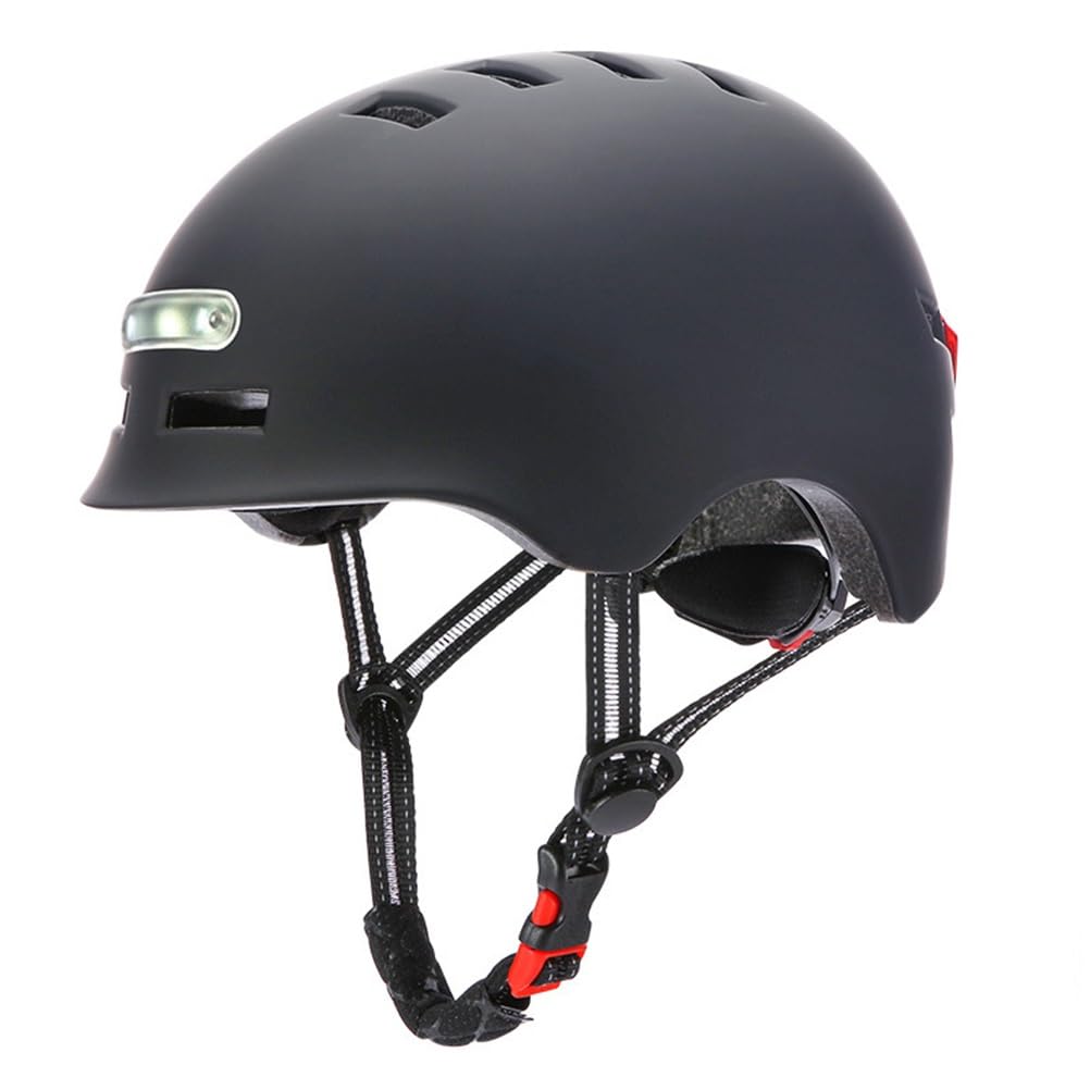 Ghzste Fahrradhelm mit Licht, Wiederaufladbare USB-LED-Front- und Rücklicht-Straßenfahrradhelme, Verdickter EPS-Liner Fahrradhelm Radfahren, 