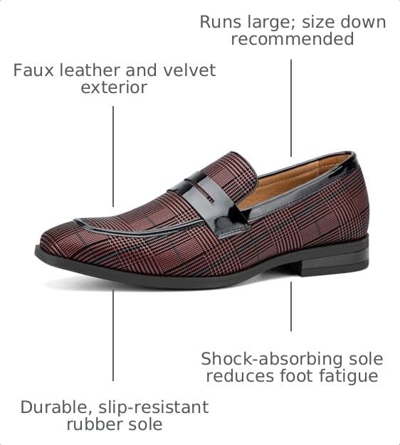 Image of JITAI Mens Velvet Loafers Dress Shoes Loafers for Men Tuxedo Suit Shoes